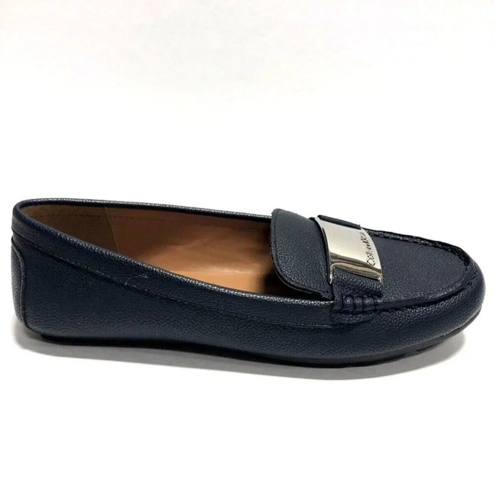 Calvin Klein Women’s Lisette, Blue Slip-on Loafers, Size 6.5M